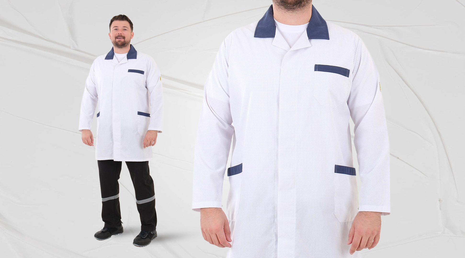 Antistatische ESD Laborkittel